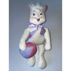 Annalee LARGE Easter Rabbit with Egg 27" Ears To Toes 2015